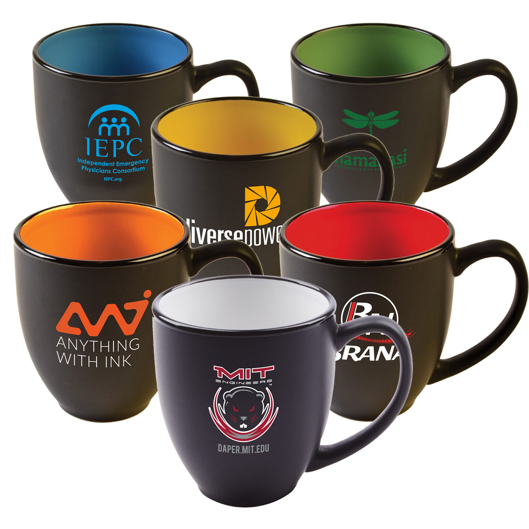 15 oz. Two-Tone Matted Bistro Mug