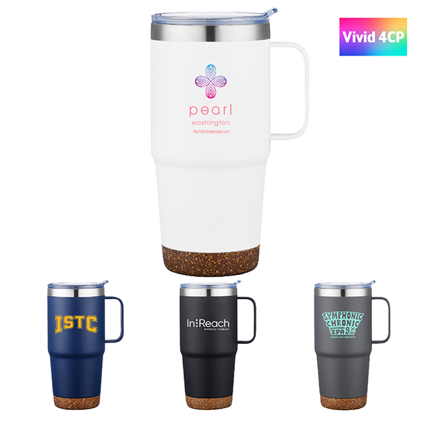 24oz Travel Mug with Cork Bottom