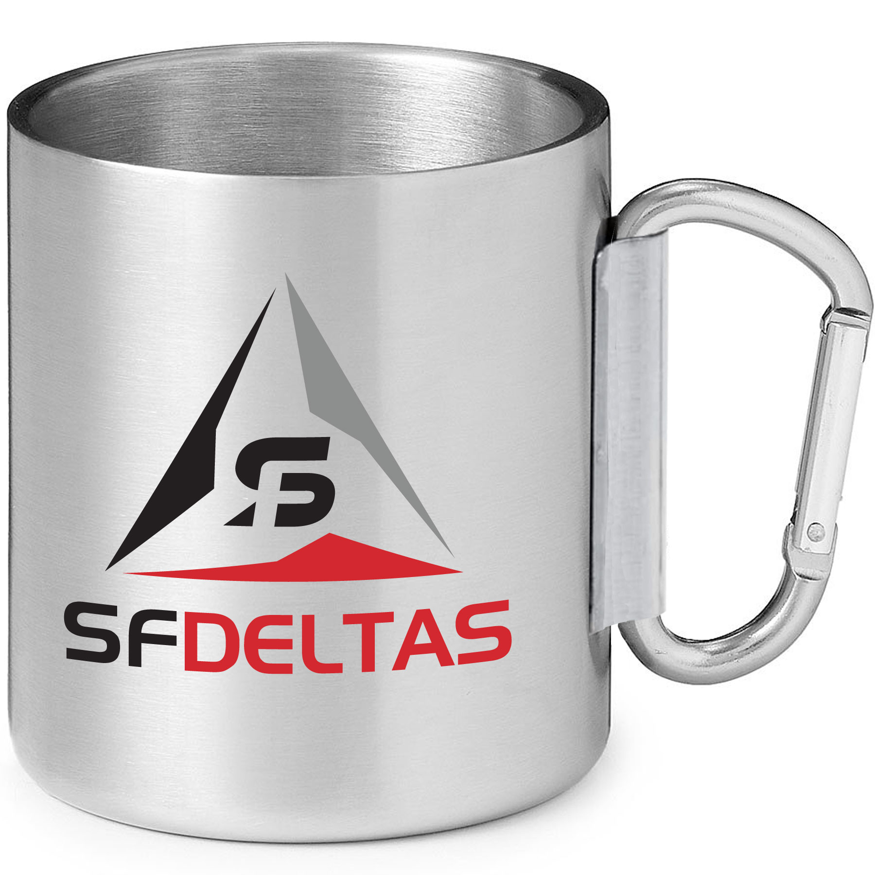 10 oz. Stainless Steel Camping Carabiner Mug